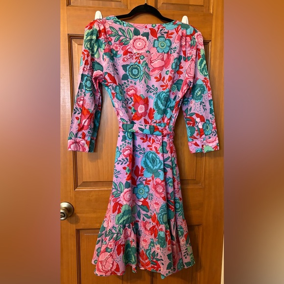 Talbots Vibrant Floral Long Sleeve Dress - Picture 4 of 5